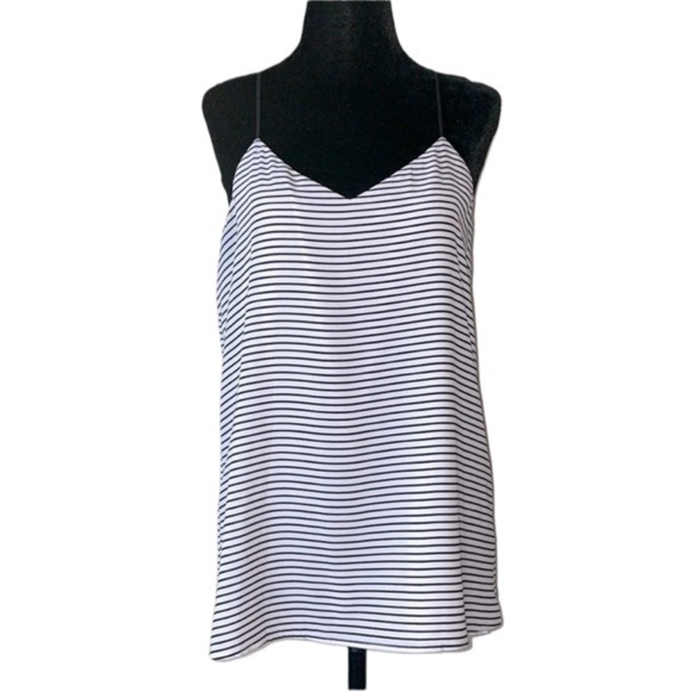 EXPRESS Striped Black & White Layered Barcelona Cami Tank Women’s Size Small
